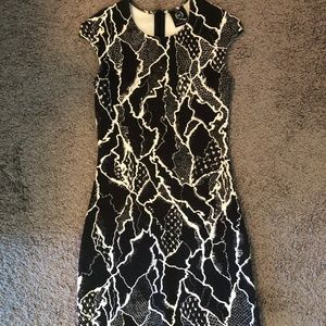 Patterned bodycon cocktail dress by Alexander McQueen